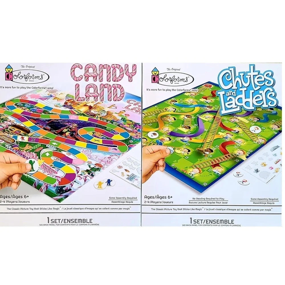 Candy Land and Chutes and Ladders Board Game Set Set of 2 family kids game